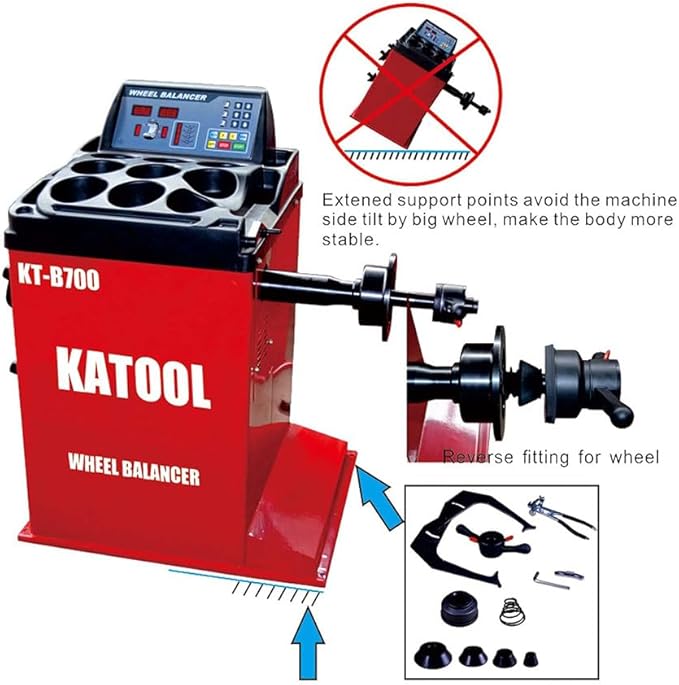 KATOOL KT-T800/B700 Tire Changer and Wheel Balancer Combo Machine Garage Shop Equipment for Tire Repair and Wheel Balancing