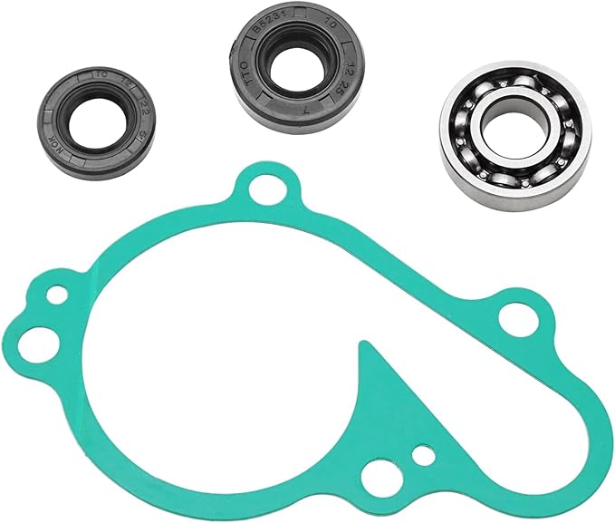 Water Pump Rebuild Kit Compatible with Yamaha YZ125 1998-2004 Bearing Seal Gasket, OEM# 93306-00105-00 93109-11073-00 93102-12321-00