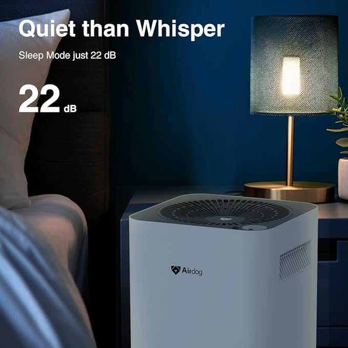 Airdog X3 Home Air Purifier with Washable Filter -TPA Technology - Up to 20X More Effective than HEPA, Smart Control,AQI Air Cleaner for Smoke, Allergies, Pet Dander, Odor Removal to 0.0146μm