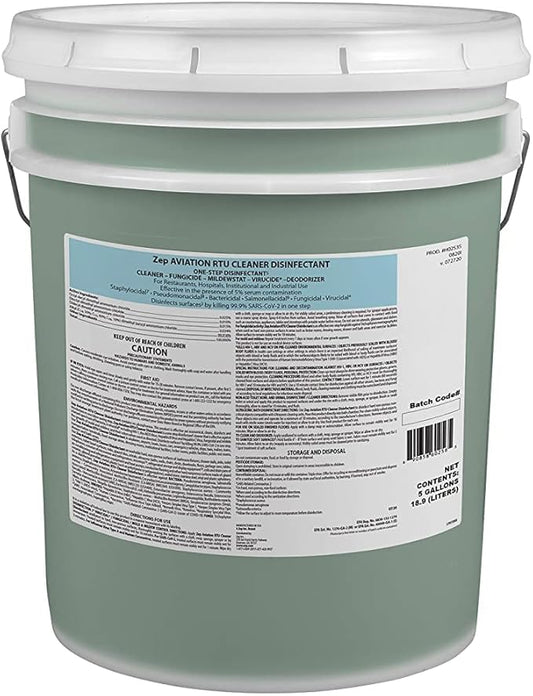 Zep Aviation Ready To Use Cleaner and Disinfectant - H02535 (5 Gallon) - For Aviation and Industrial Use
