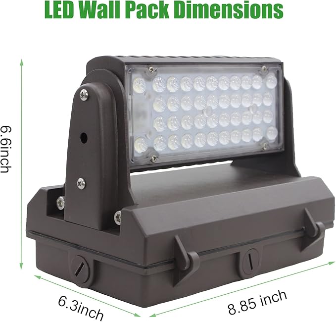 Rotatable LED Wall Pack Light with Dusk to Dawn Photocell, 80W 11200LM 400-600W HPS/HID Equiv., 5000K Daylight ETL Commercial Outdoor Security Lighting for Warehouse, Entrance, Parking, Garage