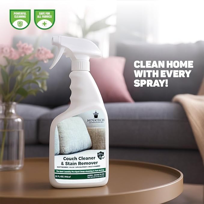 Travel size Couch Cleaner and Stain Remover. For sofas, car upholstery, carpets, rugs, mattresses, dining chairs, all Fabrics. Safe, for kids and pets.