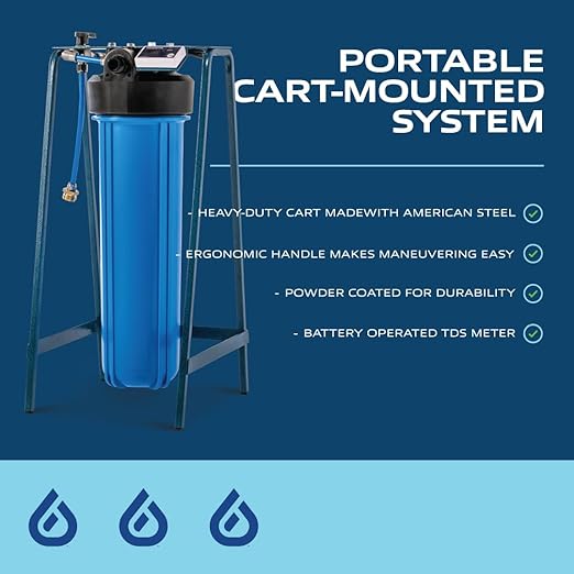 Spotless Water Systems - DI-120B, W/Integrated Bypass | Simple Window, Solar Panel, RV & Car Wash System, Works for All Vehicles, Motorcycles, Bikes, Boats, Planes, Yachts, Towel Drying Eliminated