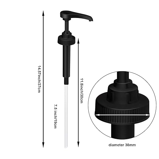 Mudder 6 Pieces Gallon Pump Dispenser (38/400) Fit Most 1 Gallon Jug and Containers Bpa-Free Leak Proof Pump Lid Top Replacement for Household and Commercial Use