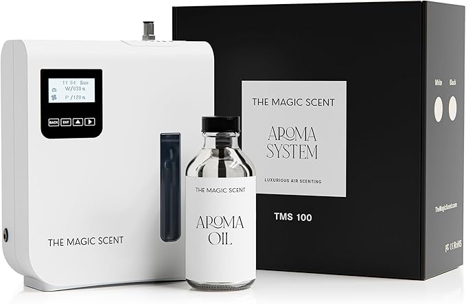 The Magic Scent Diffuser, Scent Air Machine for Home & Hotels, HVAC or Portable Nebulizing Diffuser - Large Room Waterless Aroma Machine - Aroma Oil Included
