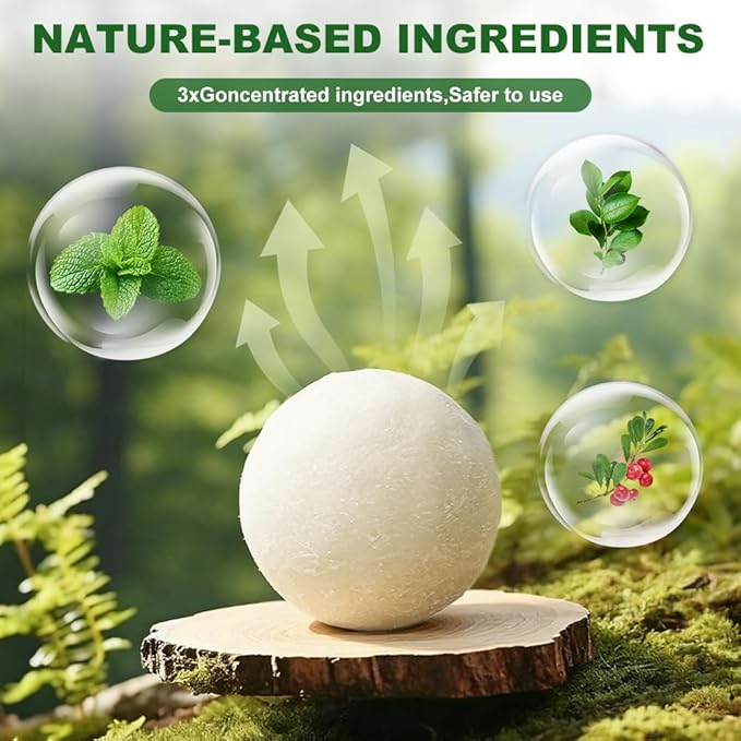 Mouse Repellent,Natural Peppermint Oil Mothballs and Insect Repellent Ball, Rodent Repellent Squirrel Repellent for Indoor and Outdoor,Keep Pest Away Repel Mosquito & Moth（12 Pack）