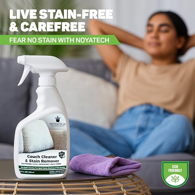 Travel size Couch Cleaner and Stain Remover. For sofas, car upholstery, carpets, rugs, mattresses, dining chairs, all Fabrics. Safe, for kids and pets.