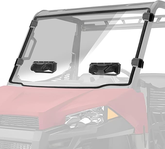 StarknightMT Ranger Midsize 570 500 Windshield Vented - Scratch-Resistant Front Windshield Compatible With 2015-2025 Polaris Ranger Mid size 500 570 ETX EV