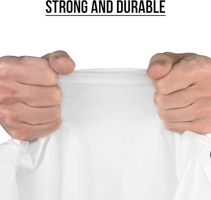 Ultrasac 13 Gallon 1.1 MIL White Drawstring Trash Bags - 19.25" x 28.5" - Pack of 320 - Fits simplehuman H