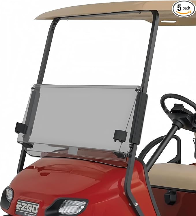 GOLF CARTS & ACCESSORIES - EZGO TXT Folding Tinted Windshield (Years 2014-2022)