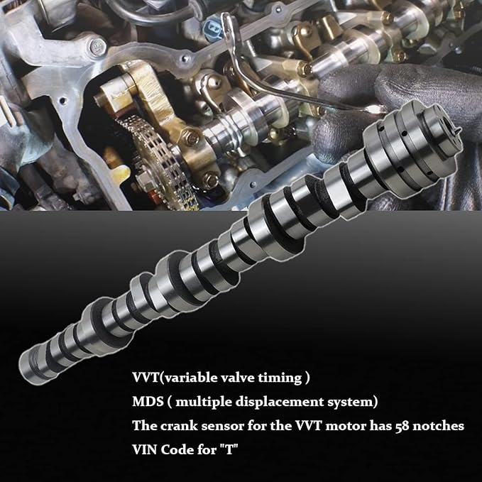 GELUOXI MDS 5.7 HEMI Engine Camshaft 53022372AA Replacement for Chrysler 300 Jeep Grand Cherokee Dodge Charger Challenger Durango V8 5.7L 2009-2018
