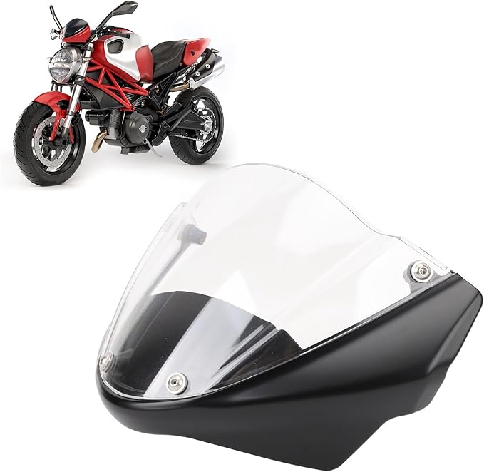 696 795 796 M1100 Motorcycle Windguard, Rugged PC Construction, Front Wind Deflector Screen