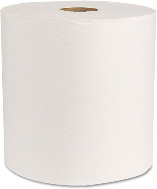Genuine Joe GJO22700 Hard Wound Roll Towel, 800' Length x 7-8/9" Width, White (Case of 6)