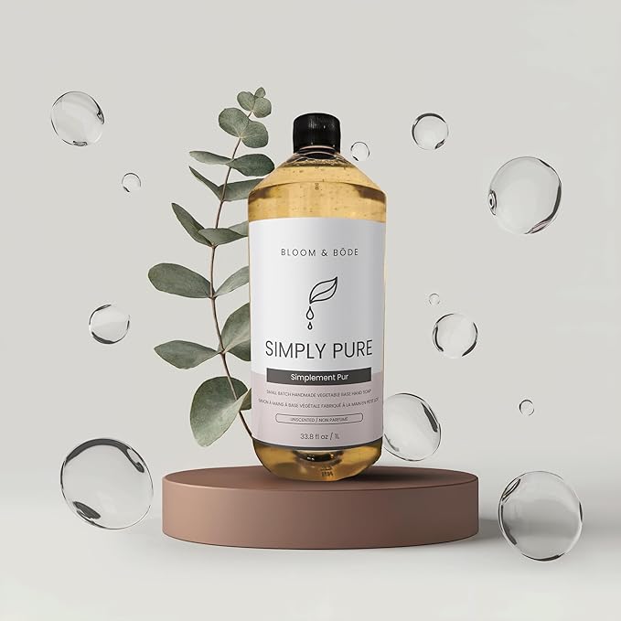Luxury Liquid Hand Soap - Unscented Hand Wash - Gentle Hand Soap with Aloe Vera - Handsoap for Bathroom & Kitchen - Moisturizing Hand Soap, Simply Pure Scent (Unscented), 33.8 fl. oz.