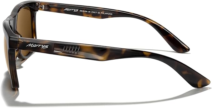 MERRY'S Square Polarized Driving Sunglasses for Men Women UV400 Protection S8413