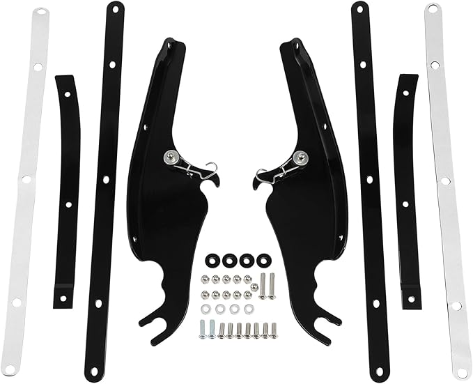 TCMT Windscreen Windshield Mount Bracket Kits Fits For Harley Softail Slim Deluxe Fat Boy Heritage Softail Classic FLS FLSS FLST FLSTC FLSTF FLSTFB FLSTFBS 2000-2017