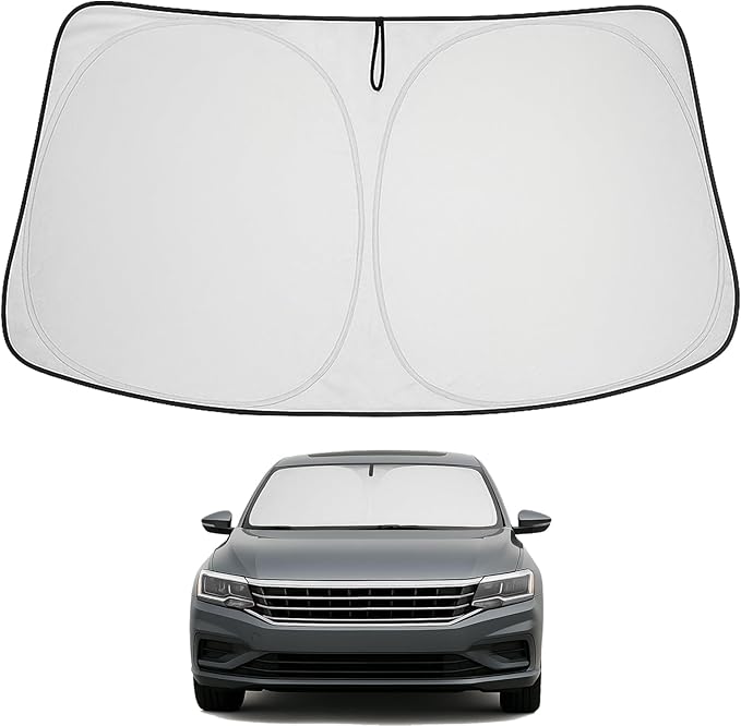 Proadsy 2025 Upgrade Windshield Sun Shade Custom Fit Volkswagen VW Passat 2012-2022 4-Layer Foldable Front Sunshade Protector Sun Visor Blocks UV Rays Keep Car Cooler