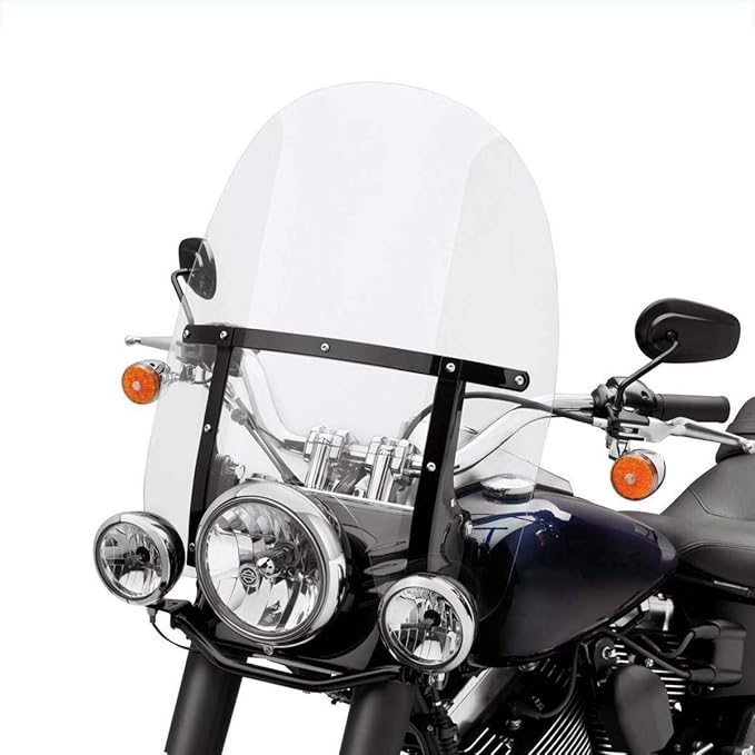 Green-L Clear Windshield Fit for Harley 2000-2017 Heritage Softail Classic Slim Deluxe Fat Boy Motorcycle Windscreen