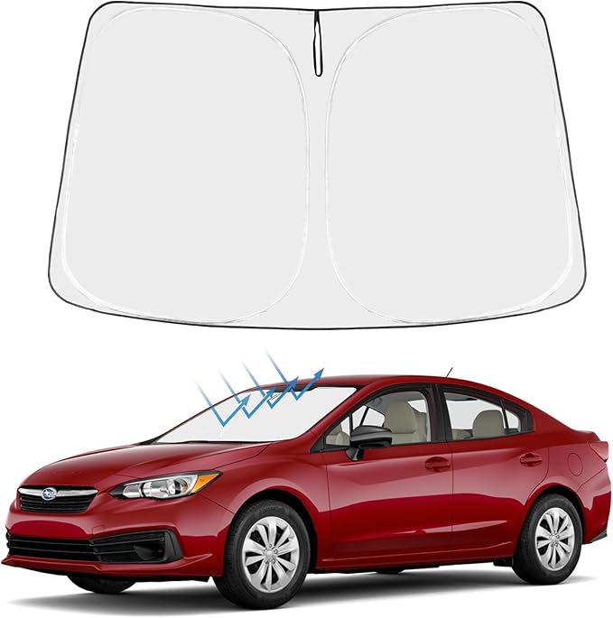 Proadsy Windshield Sunshade for Subaru Impreza 2015-2024 2025 Custom Fit WRX Sedan, Base, Premium, Limited, STI, STI Limited, Foldable Shade Sun Visor Protector Blocks UV Rays Keep Car Cooler
