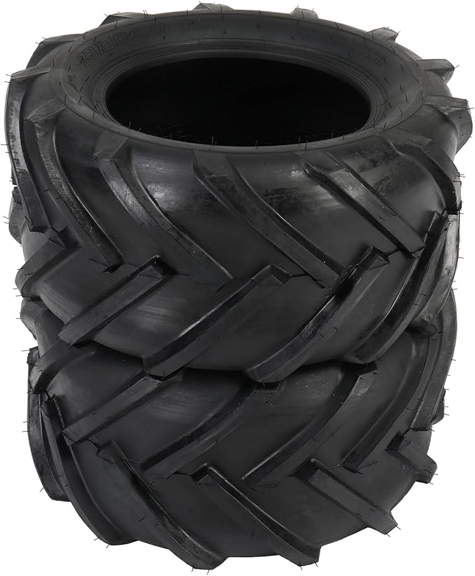TUFFIOM Set of 2 Lawn Mower Tires 24x12.00-12 6PR Turf Tire for Garden Tractor Riding Lawnmower, Tubeless