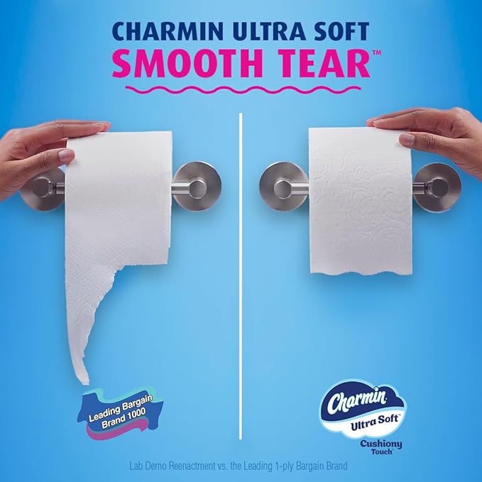 Charmin Ultra Soft Cushiony Touch Toilet Paper, 18 Family Mega XL Rolls = 126 Regular Rolls (Packaging May Vary)