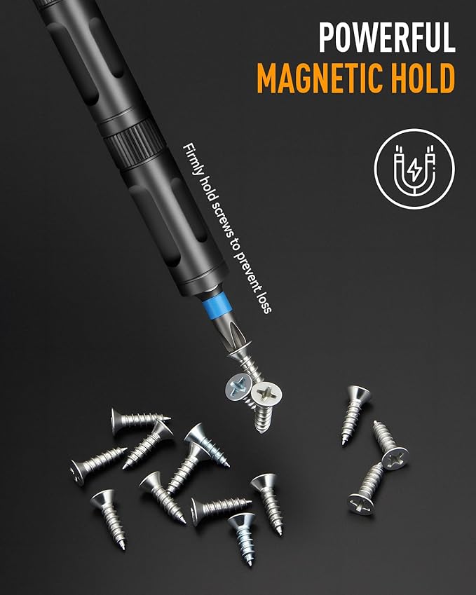 DISEN 42 in 1 Ratcheting Screwdriver Set with 58-Tooth Handle & Magnetic Pickup, 40 S2 Steel Bits Long/Short, Professional Repair Kit for Electronics, Computer, Furniture,Bike, Ideal Gift for Men