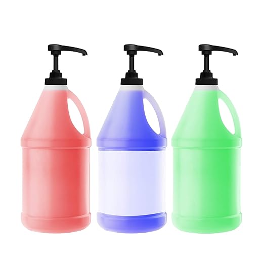 Mudder 6 Pieces Gallon Pump Dispenser (38/400) Fit Most 1 Gallon Jug and Containers Bpa-Free Leak Proof Pump Lid Top Replacement for Household and Commercial Use
