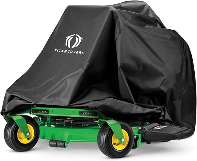 Zero Turn Mower Cover, Waterproof Heavy Duty 600D Polyester Oxford Lawnmower Cover, Universal Fit Covers for Zero-Turn Lawn Mower