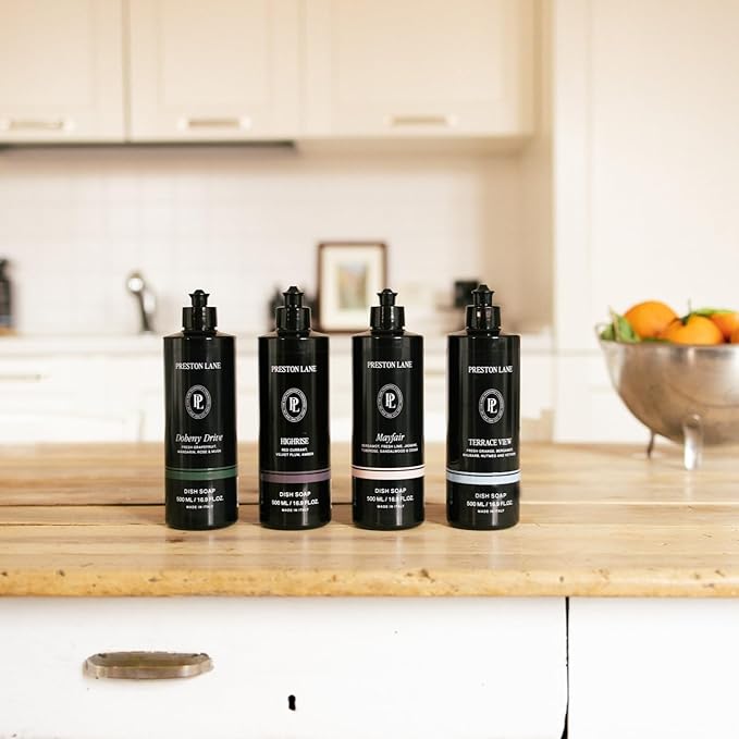 Preston Lane Dish Soap, Clean Ingredients, Tough on Grease & Residue, Safe for People & Pets