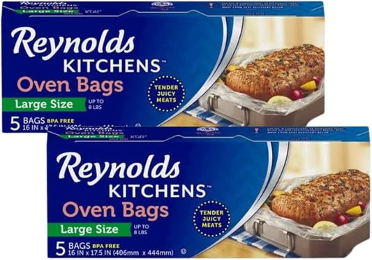 Reynolds Oven Cooking Large Size for Meats & Poultry (up to 8-Pounds) (5 Count, Pack of 2)