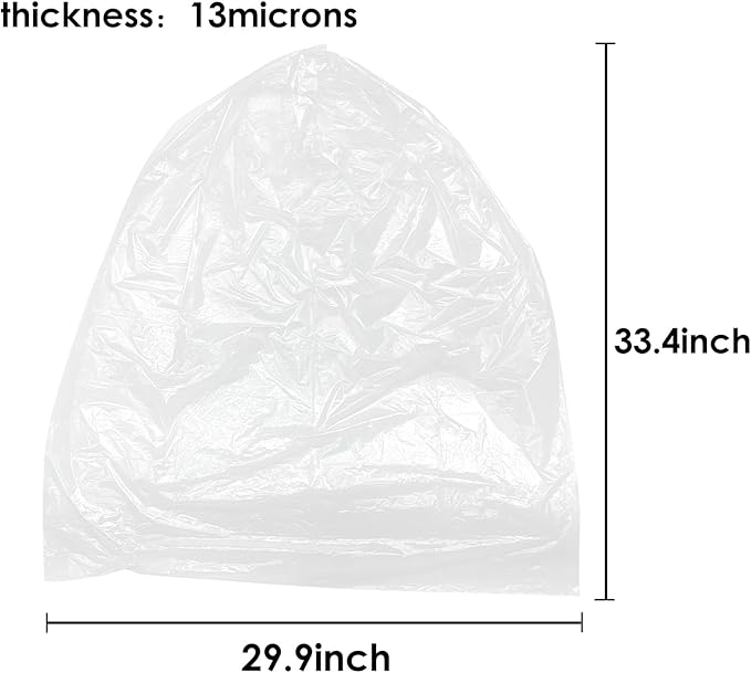 20-25 Gallon 120 Counts Tall Kitchen Trash Bags,Fit 16,18,20,21,23,25Gal,Garbage Bags by Teivio, Unscented,75 Liters Bin Liners, Plastic Bags for home,for Bathroom,Office,Industrial,Clear