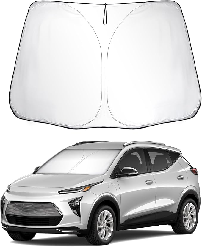 SKTU 2022-2024 Chevy Bolt EUV Front Windshield Sunshade for 2022-2024 Chevrole t Bolt EUV Windshield Sunshade Foldable for Blocks UV Rays and Blocks Heat and Sun Keeps Vehicle Cool