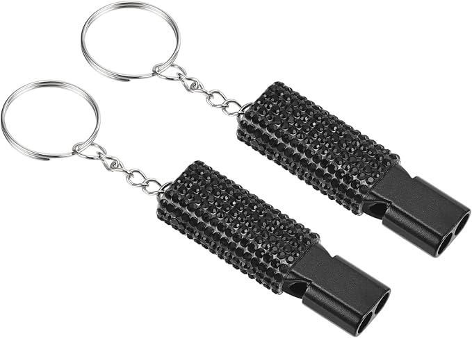PATIKIL Emergency Whistle with Keychain, Bling Safety Survival Whistles Rescue Signaling Loud for Outdoor Camping Hiking Boating Hunting Fishing