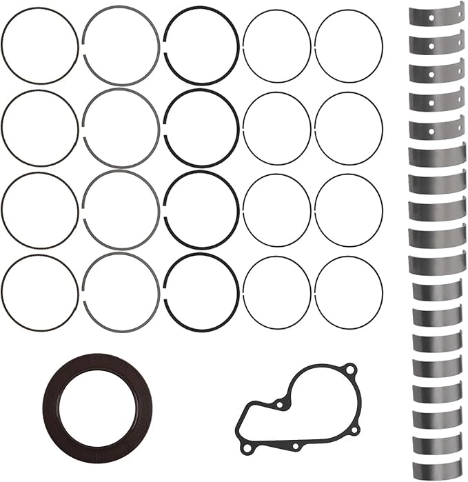 231102E501 231102E510 231102E810 G4NH 2.0L Engine Rebuild Piston Gasket Kit Crankshaft Rods for Hyundai Kia 17-22 Crankshaft Bearings 23510-2E410 23510-2E400