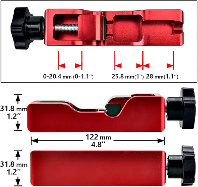 Universal Spark Plug Gap Tool Compatible with Most 10mm 12mm 14mm 16mm Spark Plugs Red - 1 Set with Feeler Gauge