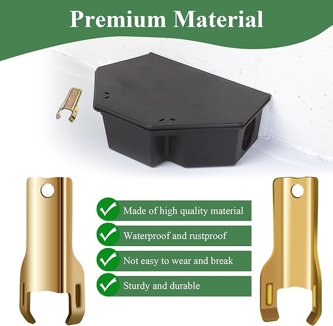 10 Pcs Metal Mouse Station Key Replacement, Fit for Bell Labs Protecta RTU, LP, Sidekick, Sidewinder, Mouse Ba it Stations & Protecta Monitors, in Home & Commercial Environment