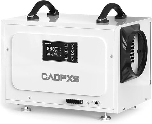CADPXS Crawl Space Dehumidifier, 125 Pints Commercial Dehumidifiers with Drain Hose, Dehumidifier for Crawlspace, Basements & Water Damage Use, Auto Defrost & Memory Restart, cETL Listed