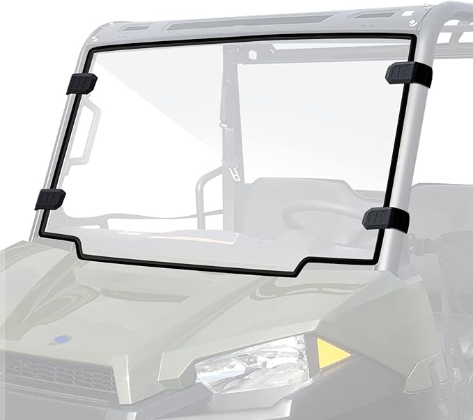 StarknightMT Ranger Windshield Compatible With Polaris Ranger Midsize 500 570 ETX EV 2015-2025, Scratch-Resistant Ranger 570 Front Full Windshield, Clear