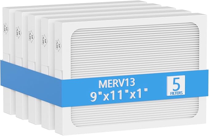 9 x 11 x 1 MERV 13 Replacement Dehumidifier Filter Compatible with Santa Fe Compact70, Ultra70, Element, Compact2, UA 65H dehumidifier Models, 5 Pack