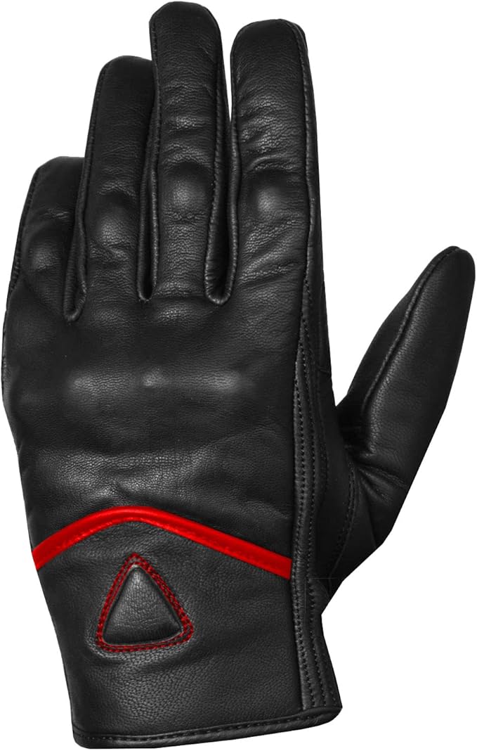 Jackets 4 Bikes Motorcycle Gloves - Premium Leather for Men Women, Touchscreen, Non-Slip, Motorbike Cruiser Street Biker Protector Glove