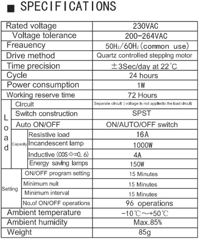 Mechanical Timer, SUL180A Mechanical Timer, 15 Minute Analog Timer Switch with Power Outage Memory & DIN Rail Mount For Various Electrical Applications