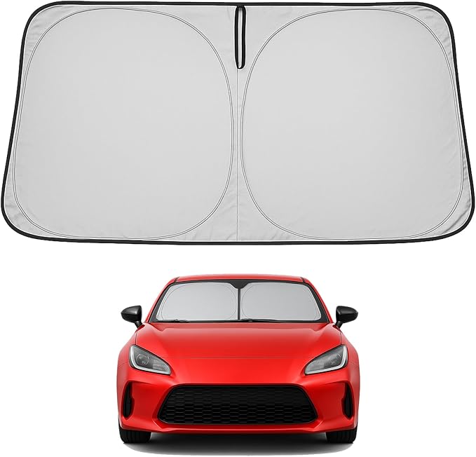 Proadsy 2025 Upgrade Windshield Sun Shade Custom Fit 2017-2021 Toyota 86/2022-2023 Toyota GR86/2013-2023 Subaru BRZ/2012-2016 Scion FR-S FRS 4-Layer Front Sunshade Protector Sun Visor Keep Car Cooler