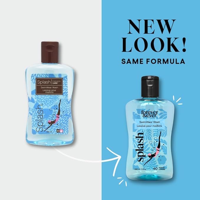 Splash All Natural Laundry Detergent, Liquid Laundry Detergent, Chlorine Neutralizer Swimsuit Wash, Hypoallergenic, Gentle & Color Safe Formula, High Efficiency (HE) Compatible Wash, 9.5 fl oz, 1 Pack