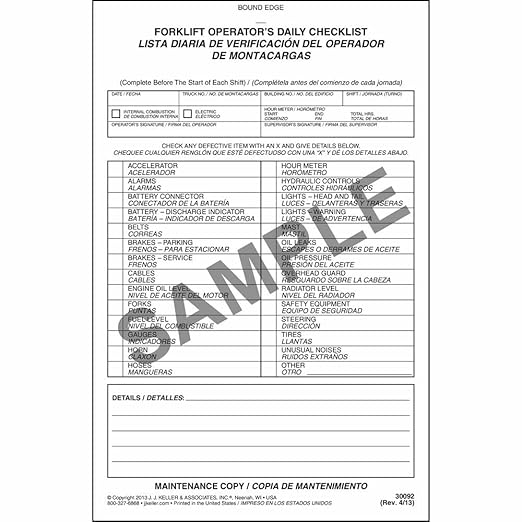 Forklift Training Kit in English & Spanish, OSHA Compliant, Includes Employee Handbook, Trainer Guide, Posters, Forms, Certificate & More, J. J. Keller & Associates, Inc.