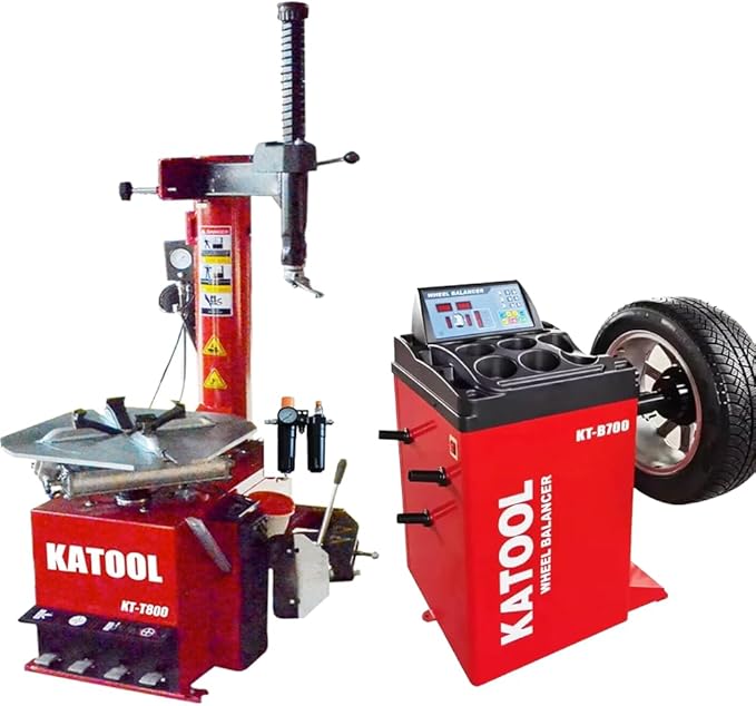 KATOOL KT-T800/B700 Tire Changer and Wheel Balancer Combo Machine Garage Shop Equipment for Tire Repair and Wheel Balancing