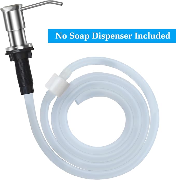 Soap Dispenser Extension Tube kit 47” with Upgraded Check Valve, Silicone Tube, Not Easy to Bend, Fit Most Soap Containers, No Need to Fill The Little Bottle Again White