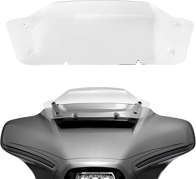 5" Windshield Windscreen Wind Splitter Compatible for Harley Davidson CVO Street Glide FLHXSE 2023-2024, Street Glide FLHX 2024-Later, Clear (Vertical 5", Horizontal 7")