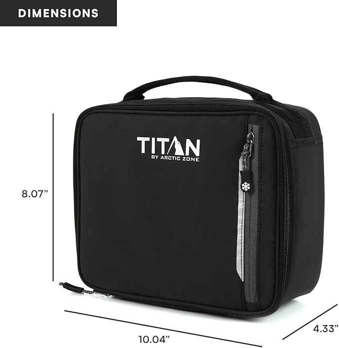 Titan Fridge Cold Lunch Box With 2 350g Ice Walls®, Black Ice