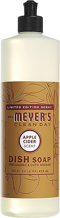Mrs. MEYER'S Apple Cider Kitchen Set, Includes, 1 Hand Soap, 1 Dish Soap, and 1 Multi Surface Cleaner 3 ct.