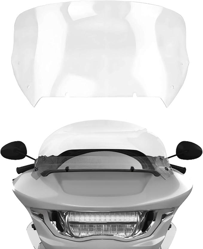 Clear 12" Wave Windshield Windscreen Compatible for Harley Road Glide CVO/SE FLTRXSE 2023 2024 FLTRX 2024 CVO ST FLTRXSTSE 2024